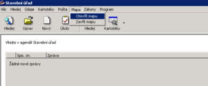 Vazba na GIS: Otevření mapy