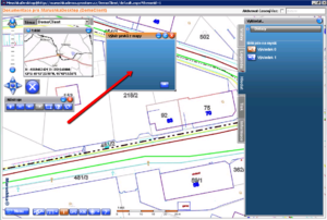 Vazba na GIS: Výběr parcely z mapy